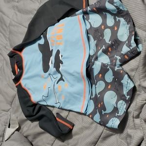 Boys Trunks and Rash Guard